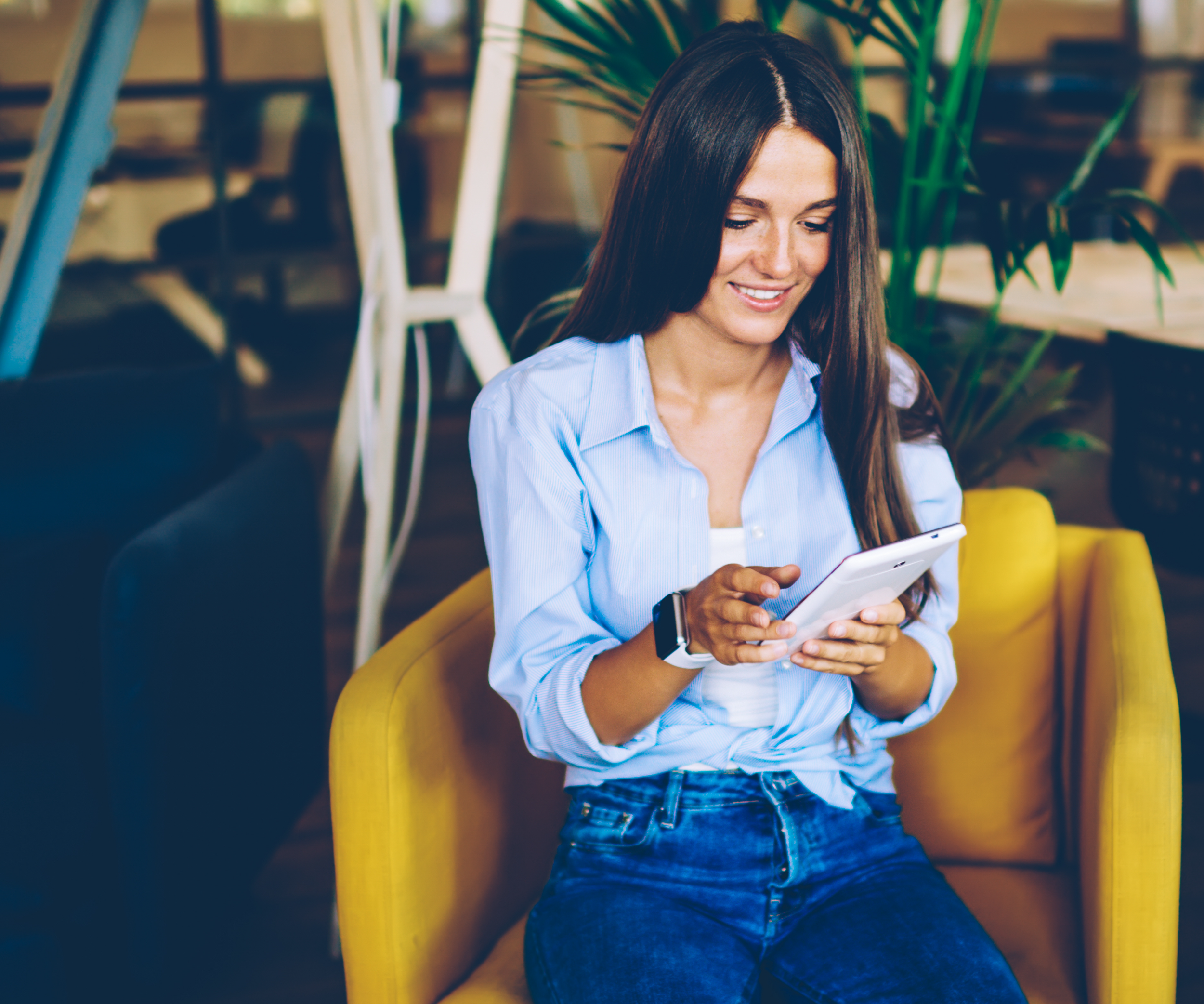 Customer using digital banking